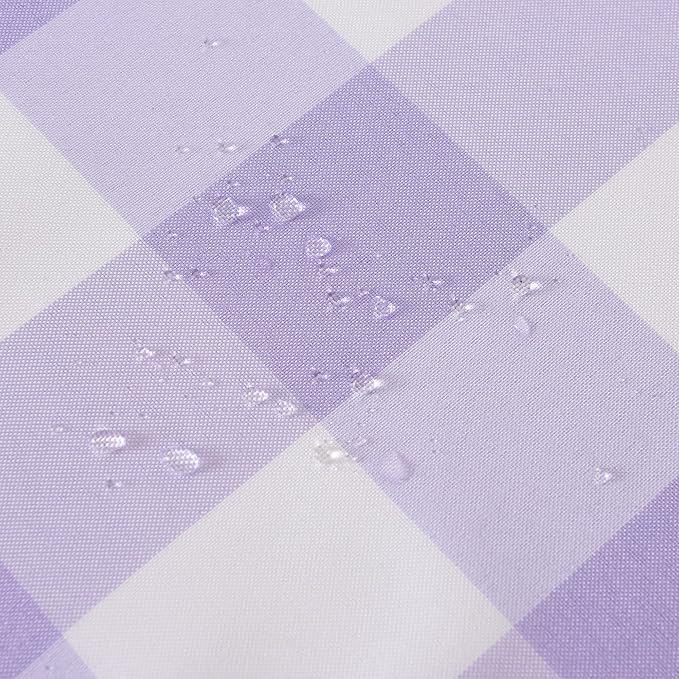 Cupuamon 2 Pack Waterproof Polyester Fabic Square Checkered Tablecloth，54x54 Outdoor Table Cloth，Oil Stain Prevention Table Cloth for Pinics and Parties（Lavender and White） - Image 5
