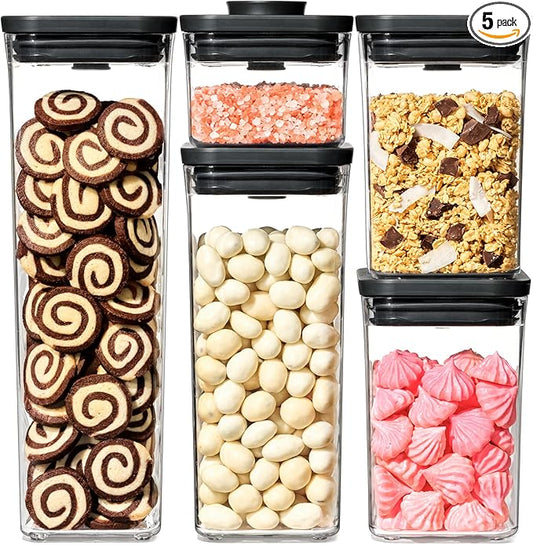 OXO Good Grips 5 Piece Matte Pop Container Set - Matte Black by Unknown