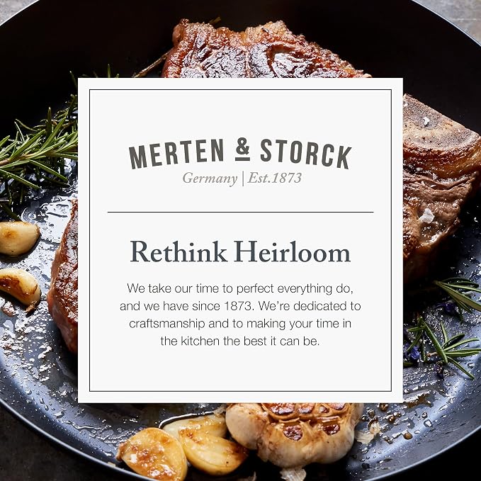 Merten & Storck Carbon Steel 12" & 8" Frying Pans Skillets Bundle, Pre-Seasoned Cast Iron, Lightweight Durable Easy Clean Indoor Outdoor Cooking - Image 4
