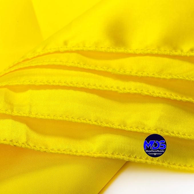 Set of 100 PCS Satin Napkin 12x12 Inch Square, Dinner Table Napkins for Wedding, Bulk Silky Sateen Cloth Napkins for Restaurant Banquet Graduation Birthday Party Decoration - Yellow - Image 4