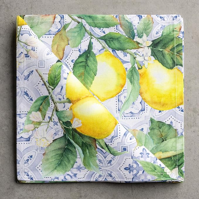 Maison d' Hermine Cloth Napkins Set of 4 Reusable 100% Cotton (20" x 20") | Everyday Square Napkins Cloth Washable Dinner Party Wedding Restaurant Hotel Kitchen Spring Summer - Citrus - Image 9