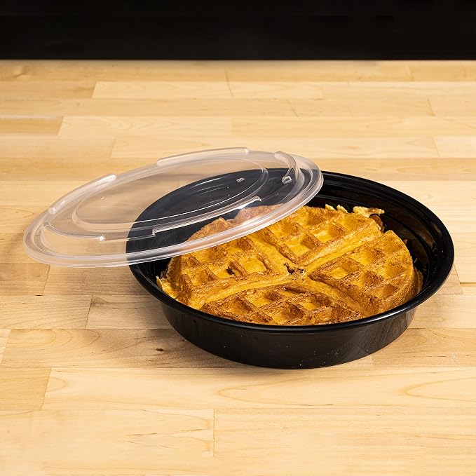 TIYA Food Containers – 24 oz Bulk 150 Pack with Lids – Plastic Food Storage To-Go Round Bowls – Reusable, Microwavable, Dishwasher Safe – Leak-Proof and Great for Meal Prep – BPA-Free - Image 7