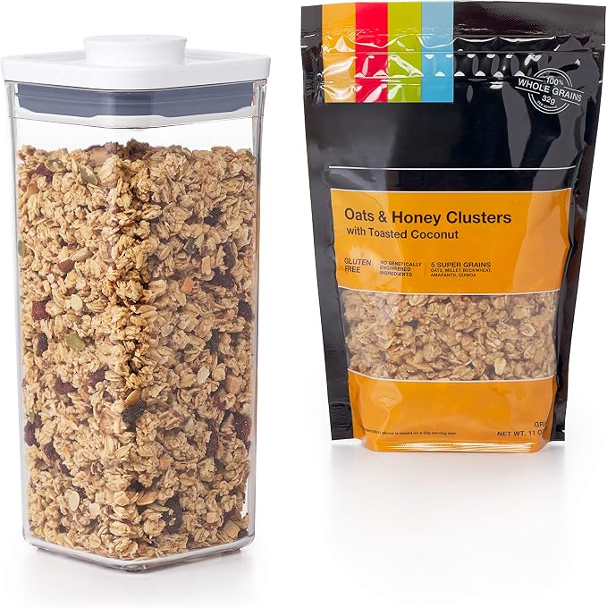 OXO Good Grips POP Container - Airtight Food Storage - Small Square Medium 1.7 Qt Ideal for granola, dried beans and snacks (Pack of 8) - Image 13