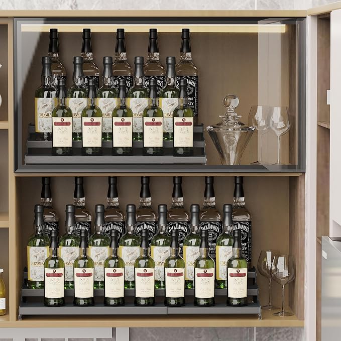 Jojocross Spice Rack Organizer for Cabinet, 3 Tier Expandable Spices Storage, Great for Kitchen Cabinets, Cupboard,Pantry and Countertop More(Gun-Gray, 1 PACK/GUN-GRAY) - Image 4