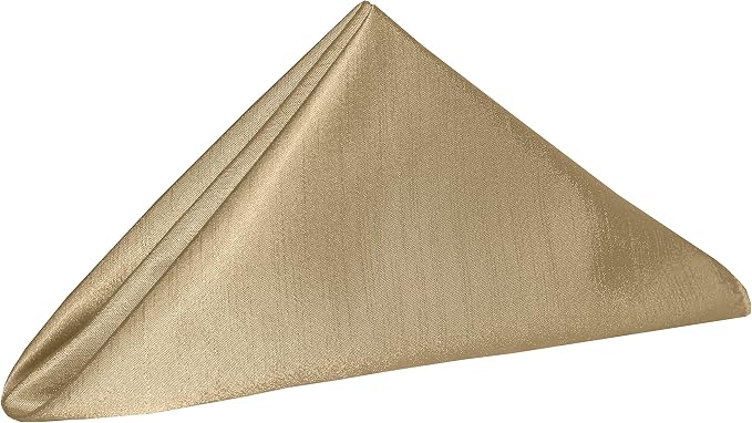 20 x 20-Inch Shantung Satin Cloth Napkins, Camel Set of 36 - Image 2
