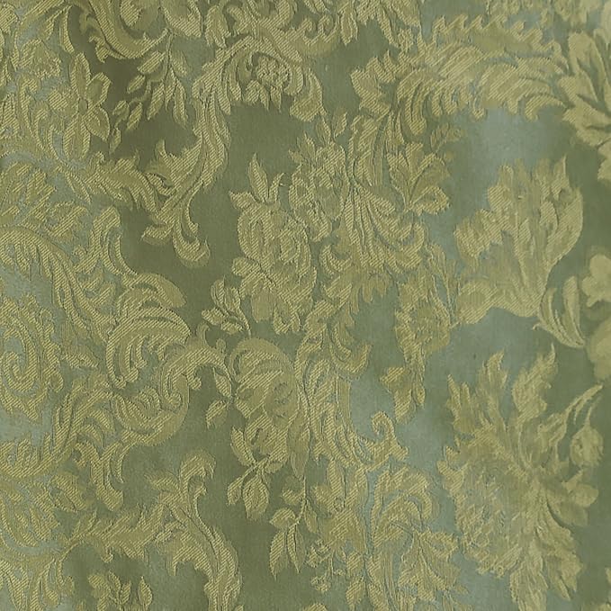 17x17-Inch Square Damask Cloth Napkins, Sage, Set of 12 | Bulk Case of 1 Dozen, Miranda Jacquard, 50% Cotton / 50% Polyester Fabric, Woven Damask Pattern, Soft Hand, Machine Washable - Image 2