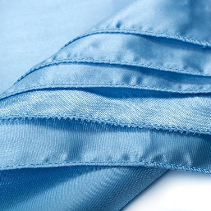 MDS® Pack of 100 Satin Napkins 12 x 12 Inch, Soft Silky Reusable Cloth Dinner Table Napkins for Wedding Décor, Reception, Birthday, Parties, Banquets, Catering, Restaurants & Hotel - Baby Blue - Image 6