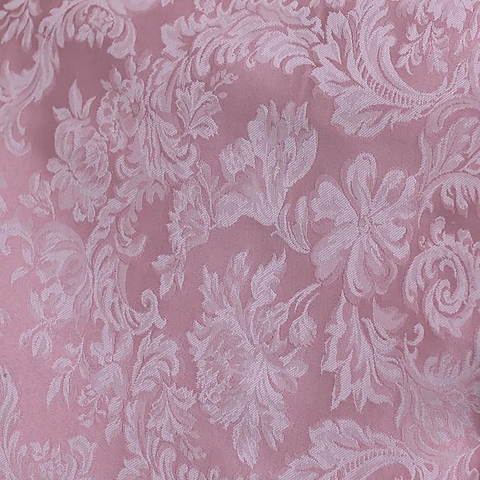 17x17-Inch Damask Cloth Napkins, English Rose, Set of 36 | Bulk Case of 3 Dozen, Miranda Jacquard, Square, 50% Cotton / 50% Polyester Fabric, Woven Damask Pattern, Soft Hand, Pink - Image 3
