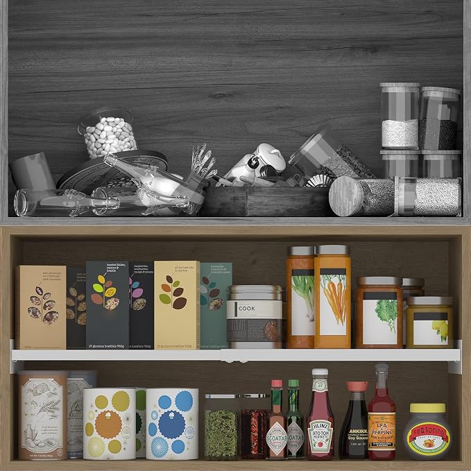 Expandable Closet Shelf Organizer, Adjustable Shelves, Small 2 Pack | Expandable Fit, Adjustable Levels, DIY Divider Use, Closet/Pantry Storage, Small Size, Space-Saving - Image 5