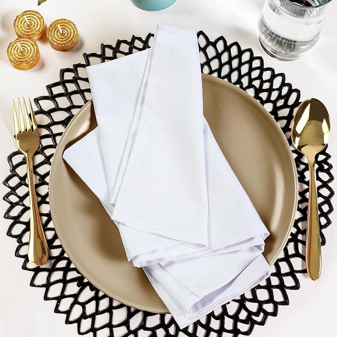 Bulk Pack-288 Hotel Cloth Napkins, 18"x18", Wrinkle Resistant, White | High Volume Cotton Blend Collection for Restaurants, Catering & Event Venues, Washable & Reusable - Image 7