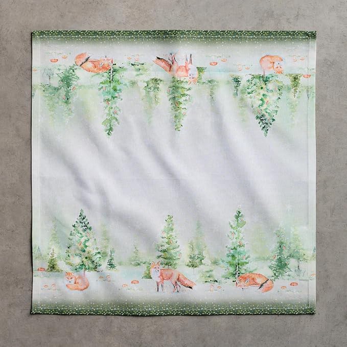 Maison d' Hermine Cloth Napkins Set of 4 Reusable 100% Cotton (20" x 20") | Everyday Square Napkins Cloth Washable Dinner Wedding Restaurant Hotel Kitchen Thanksgiving Christmas - Winter Mornings - Image 8