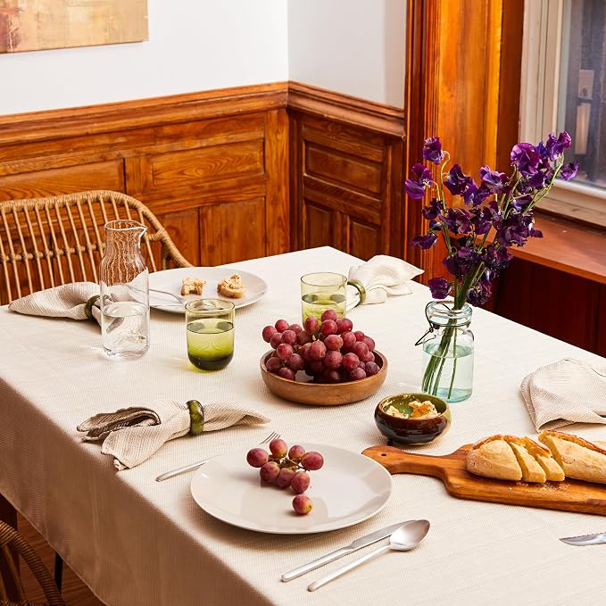 Alder Natural Linen Blend Napkins by Loom & Table - Set of 12 - Elegant, Wrinkle-Resistant, Machine Washable - Luxury Napkin for Dining Room, Weddings, Dinner Parties, Holidays, Birthdays - 18 X 18 - Image 6