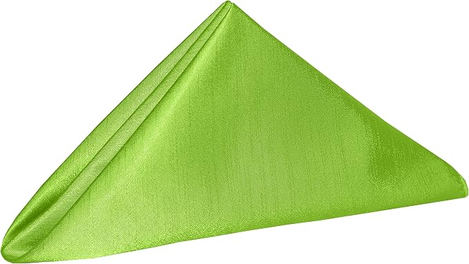 20 x 20-Inch Shantung Satin Cloth Napkins, Lime Set of 120 - Image 2