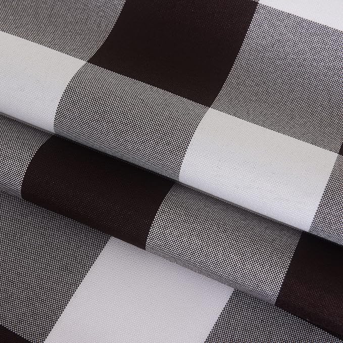 Cupuamon 2 Pack Waterproof Polyester Fabic Rectangle Checkered Tablecloth，60x120 Outdoor Table Cloth，Oil Stain Prevention Table Cloth for Pinics and Parties（Black and White） - Image 6