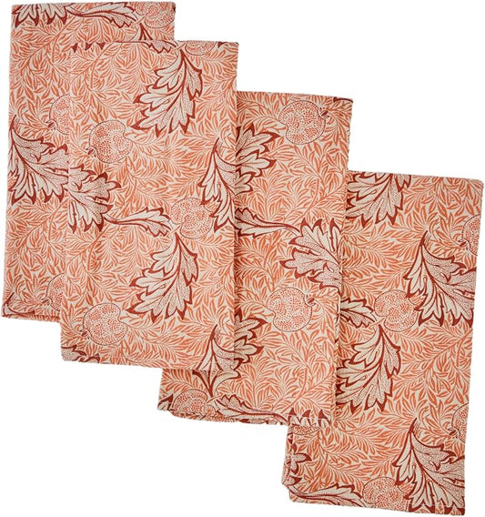 William Morris Apple Cloth Napkins | 100% Cotton, Highly Absorbent, Quick-Dry, & Reusable | Printed Home Decor Premium Cloth Dinner Napkins for Table & Dining | 20" x 20" (Set of 4) by Sparkle+Being