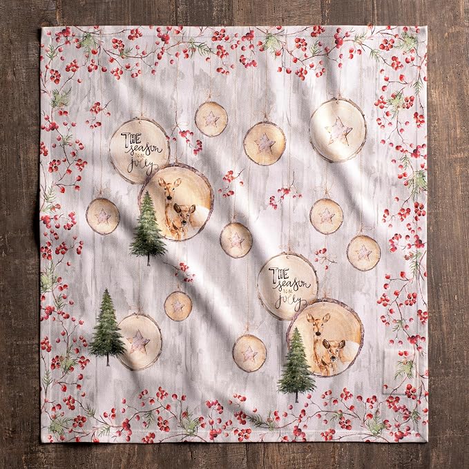 Maison d' Hermine Cloth Napkins Set of 4 Reusable 100% Cotton (20" x 20") | Everyday Square Napkins Cloth Washable Dinner Wedding Restaurant Hotel Kitchen Thanksgiving Christmas - Mountain Life - Image 8