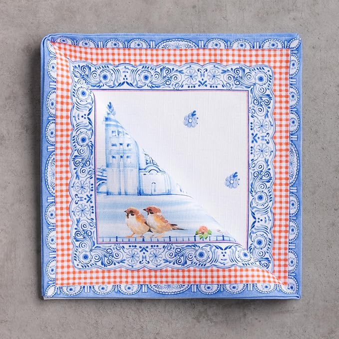 Maison d' Hermine Cloth Napkins Set of 4 Reusable 100% Cotton (20" x 20") | Everyday Square Napkins Cloth Washable Dinner Party Wedding Restaurant Hotel Kitchen Spring Summer - Amsterdam Canals - Image 9