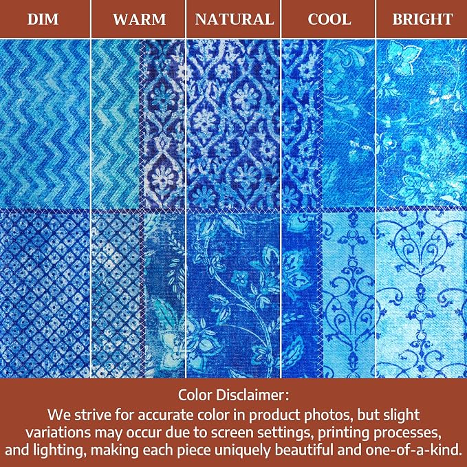 Maison d' Hermine Cloth Napkins Set of 4 Reusable 100% Cotton (20" x 20") | Everyday Square Napkins Cloth Washable Dinner Party Wedding Restaurant Hotel Kitchen Spring Summer - Indigo Love - Image 6