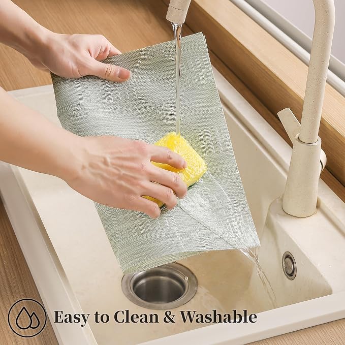 Leetaltree Mint Cream Placemats Set of 12 - Heat Resistant Non-Slip Place mats for Dining Table, Washable Durable PVC Vinyl Woven Table Mats（Mint Cream, 12） - Image 6