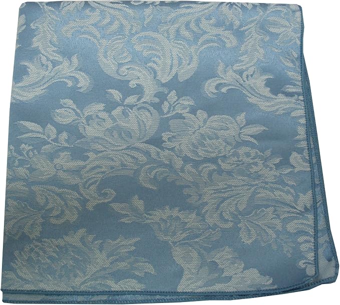 17x17-Inch Square Damask Cloth Napkins, Slate, Set of 24 | Bulk Case of 2 Dozen, Miranda Jacquard, 50% Cotton / 50% Polyester Fabric, Woven Damask Pattern, Soft Hand, Machine Washable - Image 2