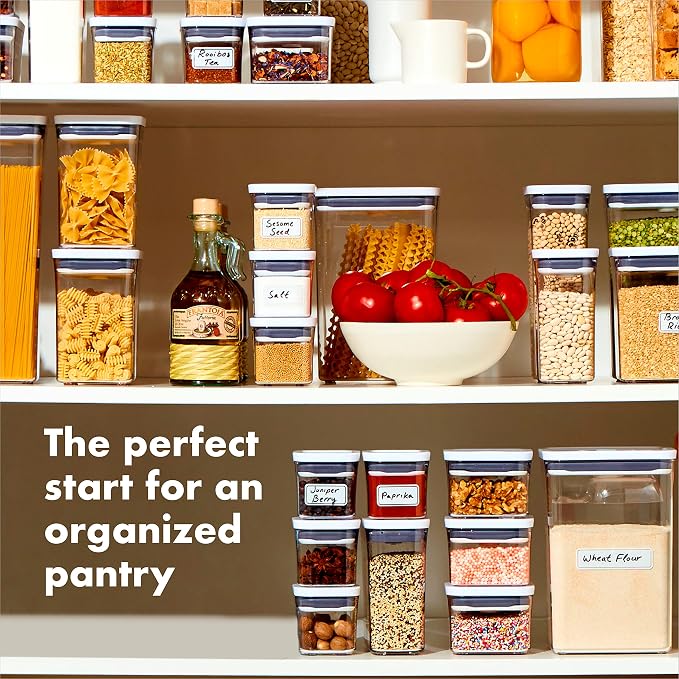 OXO Good Grips Storage Container Airtight | Stackable | For Pantry Organization | Dishwasher Safe | 5 Piece Set, Pack of 2 - Image 5