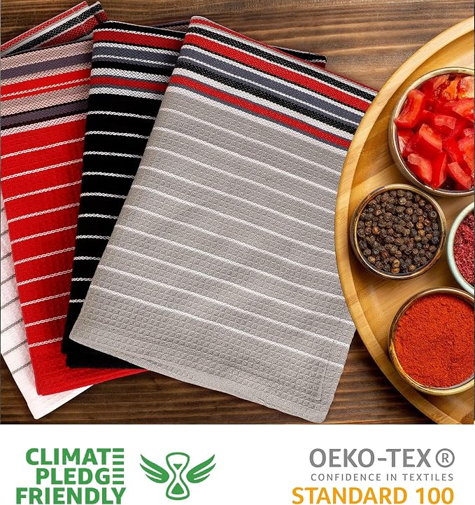 Urban Villa Kitchen Towels Cotton Dish Towels 20”x30” (Set of 4) Multi - Image 2