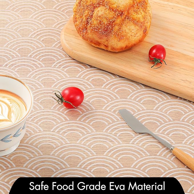 Cooyes Shelf Liners for Kitchen Cabinets – Non Adhesive Drawer and Cabinet Liner, Waterproof and Oil-Proof Kitchen Cupboard Shelf Paper EVA Material Fridge Liner for Refrigerator – Modern Pattern - Image 6