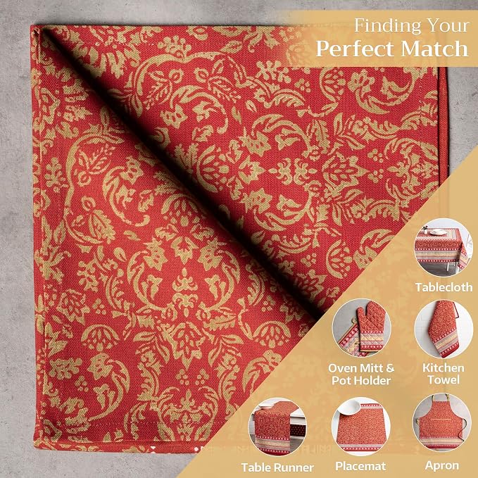 Maison d' Hermine Cloth Napkins Set of 4 Reusable 100% Cotton (20" x 20") | Everyday Square Napkins Cloth Washable Dinner Wedding Restaurant Hotel Kitchen Thanksgiving Christmas - Sofia - Image 5
