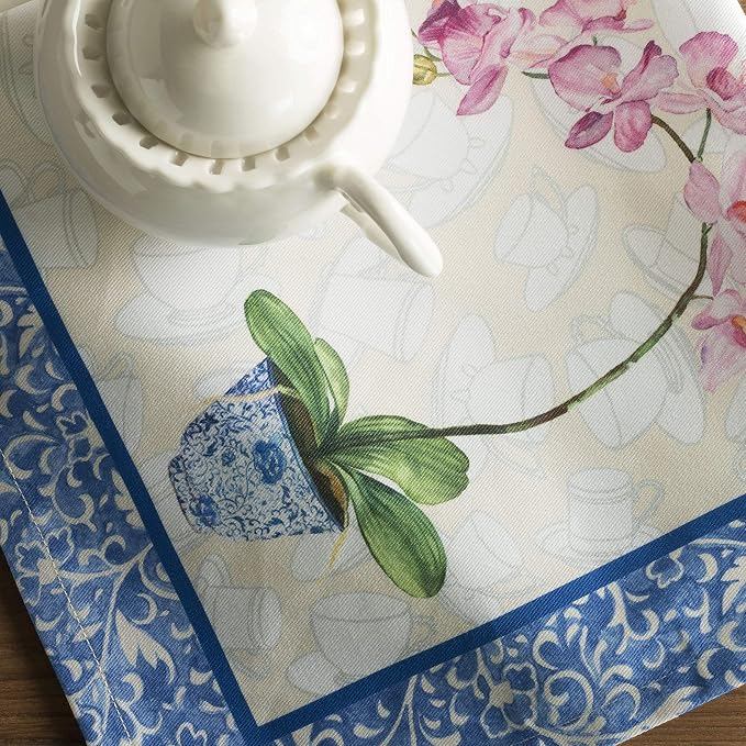 Maison d' Hermine Canton Bundle Set 100% Cotton Set of 4 Napkins (20 Inch by 20 Inch) and Set of 4 Place Mats (13 Inch by 19 Inch) - Image 7