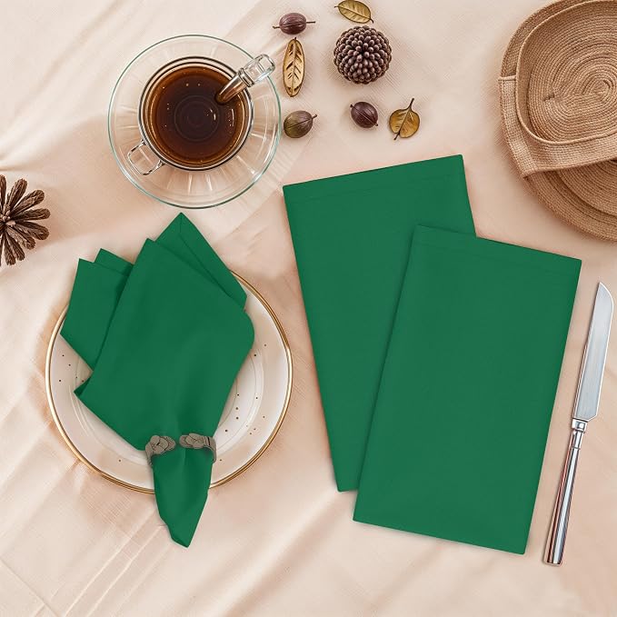 Ruvanti Cloth Napkins Set of 12, 18x18 Inches, 100% Cotton, Washable, Soft & Absorbent, Perfect for Wedding, Christmas, ‎Thanksgiving Dinners - Amazon - Image 2