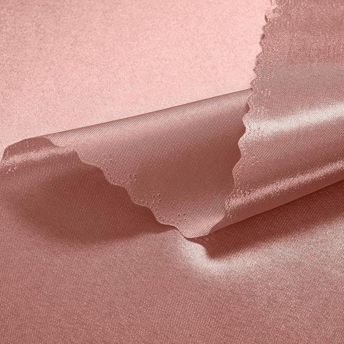 VACVELT 100 Pack Rose Gold Scalloped Satin Napkins 17x17 Inch Wedding | Scalloped Floral Edges With Silky Smooth Finish, Seamless Design, Machine Washable Wrinkle And Fade Resistant - Image 6