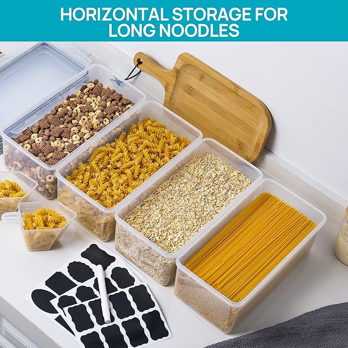 Vtopmart 4PCS Spaghetti Container with 10 PCS Flour and Sugar Storage Container - Image 5