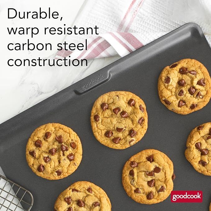 GoodCook AirPerfect Nonstick Air Insulated Cookie Sheet, 14" x 12", No Burning, Gray (Pack of 6) - Image 8