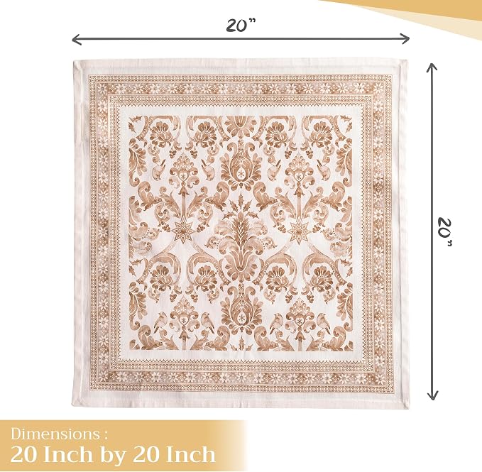 Maison d' Hermine Cloth Napkins Set of 4 Reusable 100% Cotton (20" x 20") | Everyday Square Napkins Cloth Washable Dinner Wedding Restaurant Hotel Kitchen Thanksgiving Christmas - Allure - Image 5