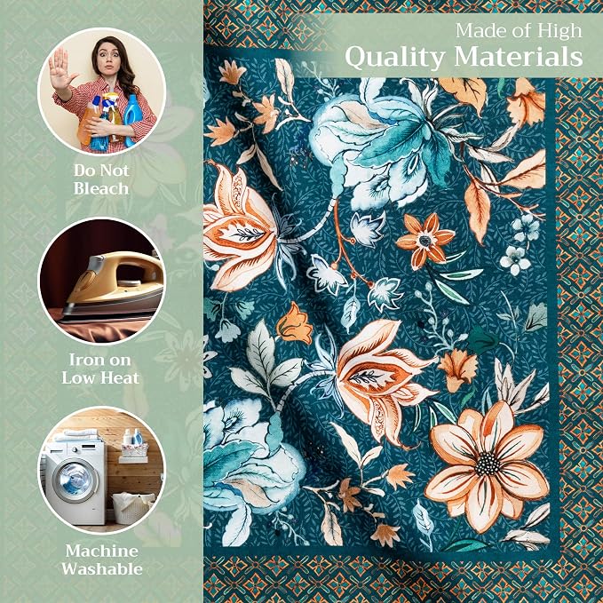 Maison d' Hermine Cloth Napkins Set of 4 Reusable 100% Cotton (20" x 20") | Everyday Square Napkins Cloth Washable Dinner Wedding Restaurant Kitchen Thanksgiving Christmas - Luxury Loft - Dark Teal - Image 3