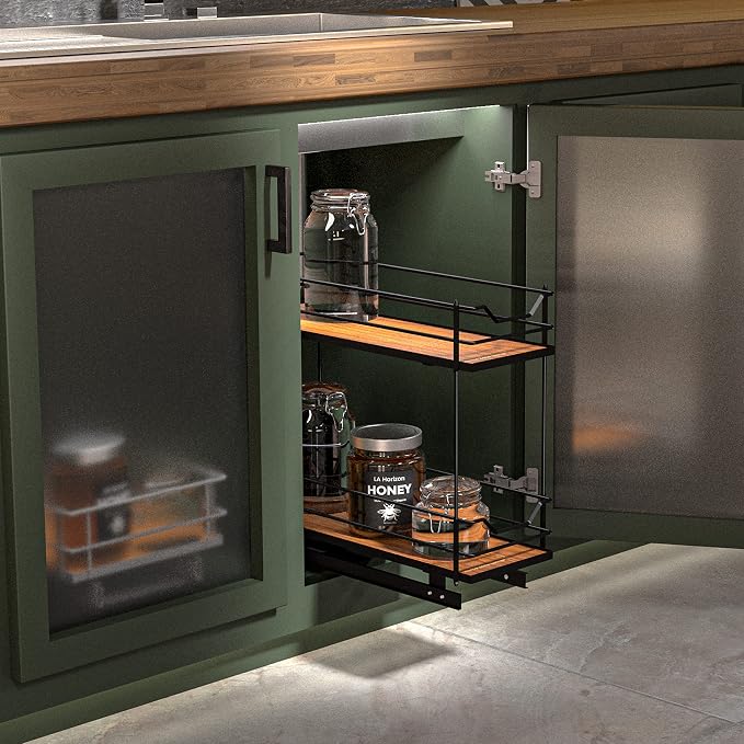 Home Zone Living Pull Out Kitchen Cabinet Organizer - Image 4