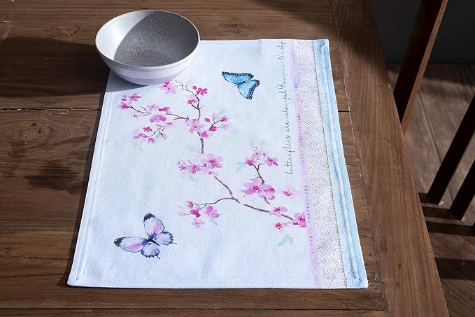 Maison d' Hermine Blossom in Spring Bundle Set 100% Cotton Set of 4 Napkins (20 Inch by 20 Inch) and Set of 4 Place Mats (13 Inch by 19 Inch) - Image 8
