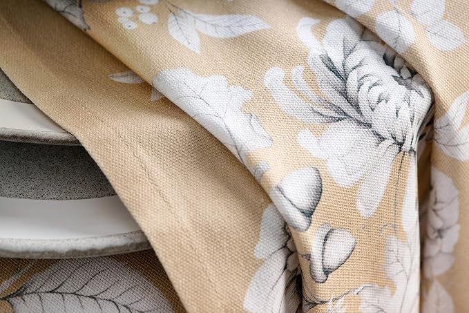 Maison d' Hermine Cloth Napkins Set of 4 Reusable 100% Cotton (20" x 20") | Everyday Square Napkins Cloth Washable Dinner Wedding Restaurant Hotel Kitchen Thanksgiving Christmas - Pretty Autumn - Image 7