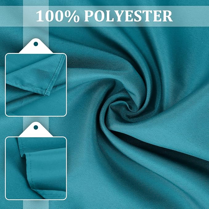 SuperO Set of 40 Cloth Napkins 17 x 17 Inch, Polyester Solid Washable Dinner Napkins with Hemmed Edges,Great for Restaurant, Wedding and Party(Peacock Blue) - Image 7