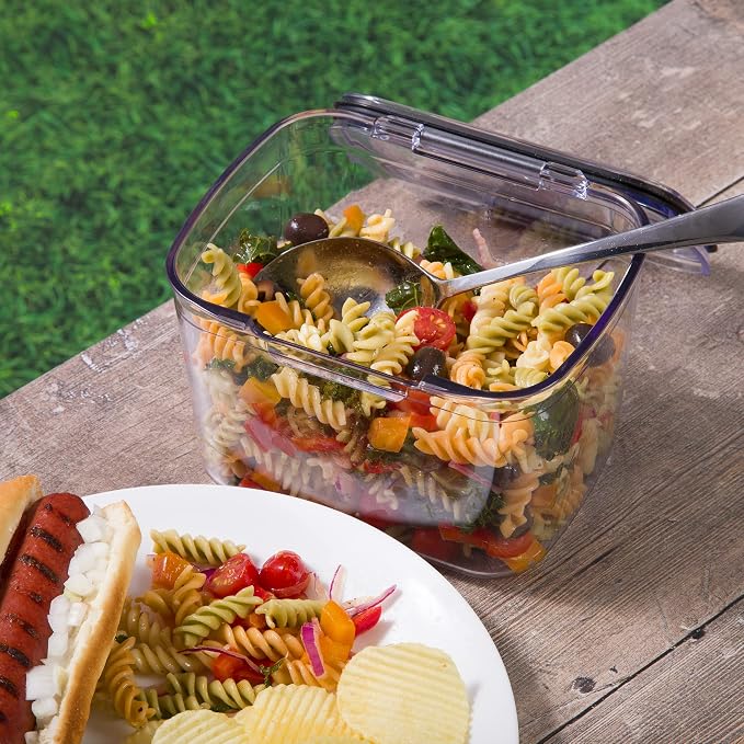 Progressive Prokeeper + Deli Storage Set: Air-Tight Silicone Sealed Containers w Grooved Bottom, Dry Erase Lid, BPA-Free, Stackable, Keeps Meats & Cheeses Fresh Longer, PKS-706C Tall Deli 1.65L - Image 3
