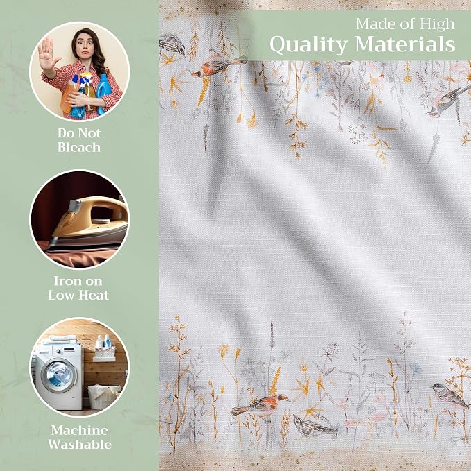 Maison d' Hermine Cloth Napkins Set of 4 Reusable 100% Cotton (20" x 20") | Everyday Square Napkins Cloth Washable Dinner Party Wedding Restaurant Hotel Kitchen Spring Summer - Meadow Florals - Beige - Image 3