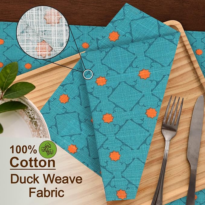 RUVANTI Cloth Napkins Set of 12 Cotton 100%, 18x18 Inches Napkins Cloth Washable, Soft, Absorbent. Cotton Napkins for Parties, Christmas, Thanksgiving, Weddings, Dinner Napkins Cloth - Combo - Image 3