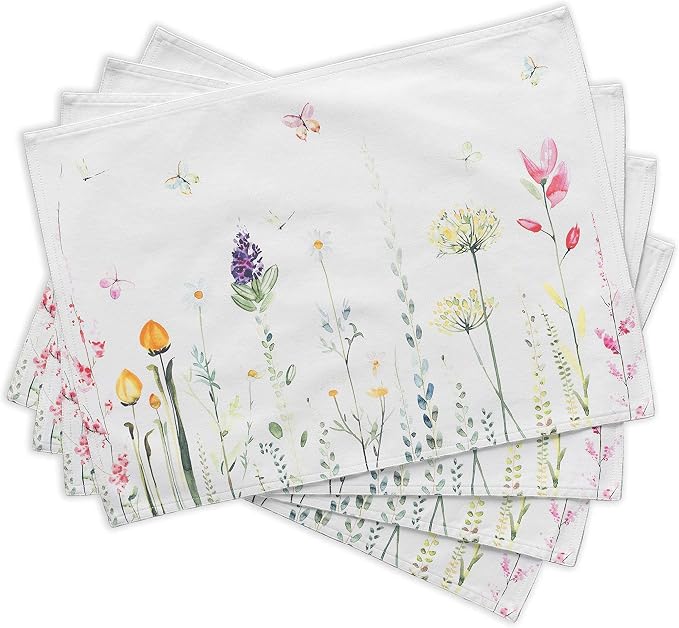 Maison d' Hermine Botanical Fresh Bundle Set 100% Cotton Set of 4 Napkins (20 Inch by 20 Inch) and Set of 4 Place Mats (13 Inch by 19 Inch) - Image 3