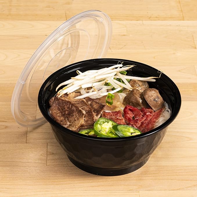 TIYA Food Containers - 50 oz Bulk 120 Pack with Lids - Plastic Bowl To-Go Containers - Reusable, Microwavable, Dishwasher Safe - Leak-Resistant for Soups & Meal Prep - BPA-Free - Image 6