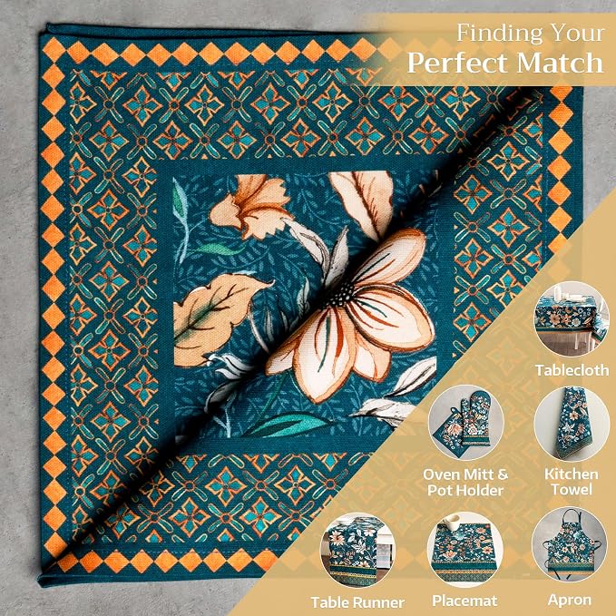 Maison d' Hermine Cloth Napkins Set of 4 Reusable 100% Cotton (20" x 20") | Everyday Square Napkins Cloth Washable Dinner Wedding Restaurant Kitchen Thanksgiving Christmas - Luxury Loft - Dark Teal - Image 5