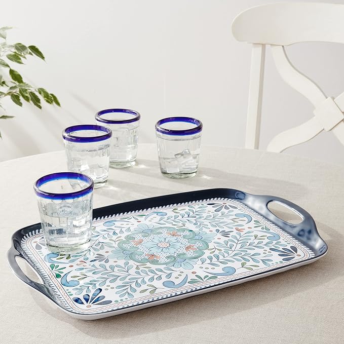 Certified International Talavera Melamine Rectangular Tray with Handles, 19" x 12", 1unit, (20289) - Image 6
