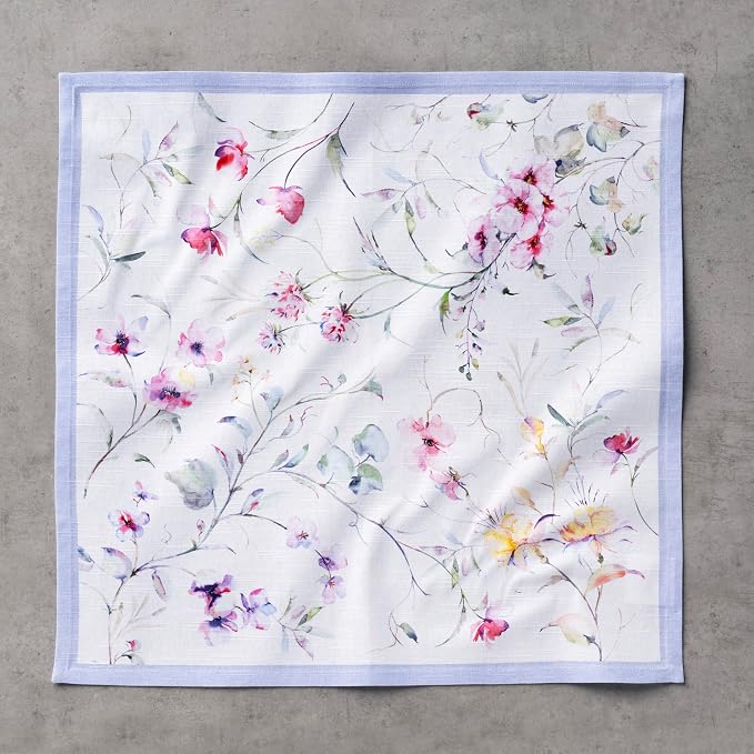 Maison d' Hermine Cloth Napkins Set of 4 Reusable 100% Cotton (20" x 20") | Everyday Square Napkins Cloth Washable Dinner Party Wedding Restaurant Hotel Kitchen Spring Summer - Summer Floral - Image 8