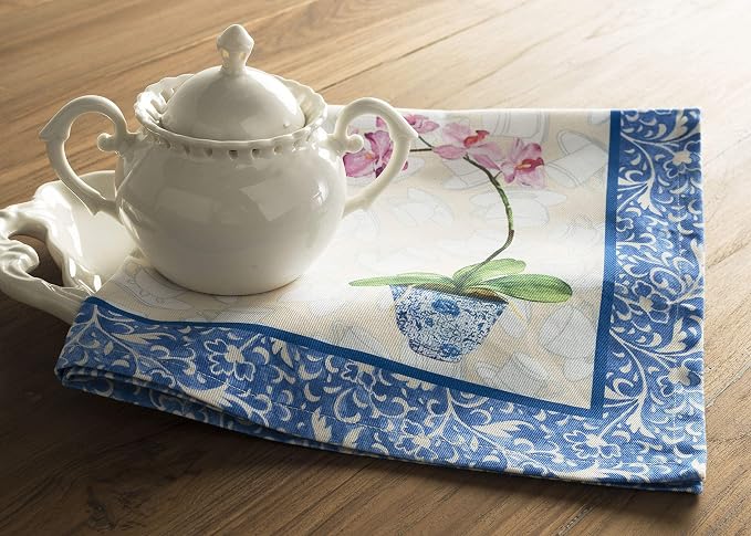 Maison d' Hermine Canton Bundle Set 100% Cotton Set of 4 Napkins (20 Inch by 20 Inch) and Set of 4 Place Mats (13 Inch by 19 Inch) - Image 8