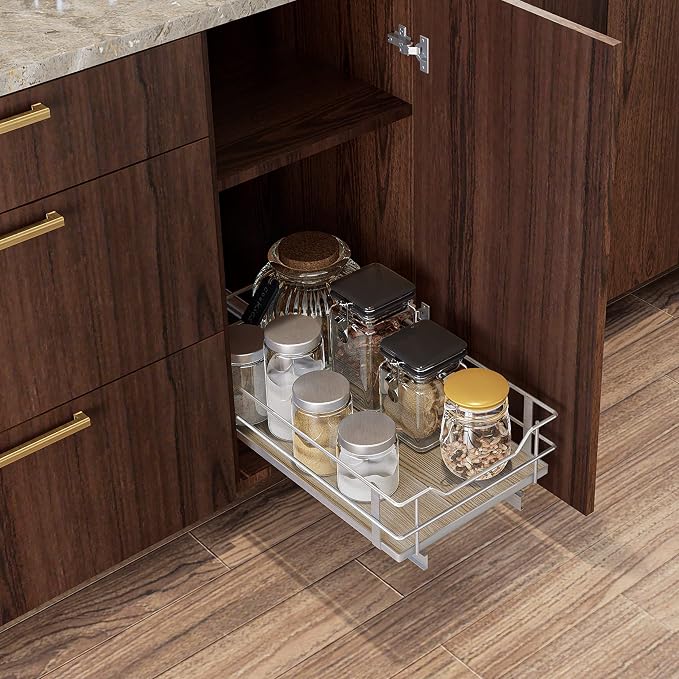 Home Zone Living Pull Out Kitchen Cabinet Organizer - Image 2