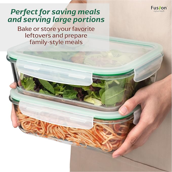 Premium Glass Food Storage Meal Prep Container Combo (13 containers) - Image 7